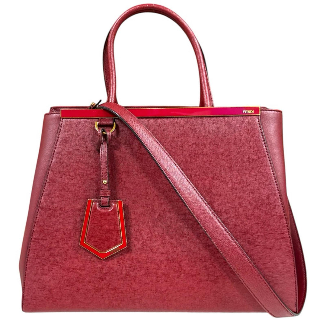 FENDI フェンディ トゥージュール ショルダーバッグ レザー レッド