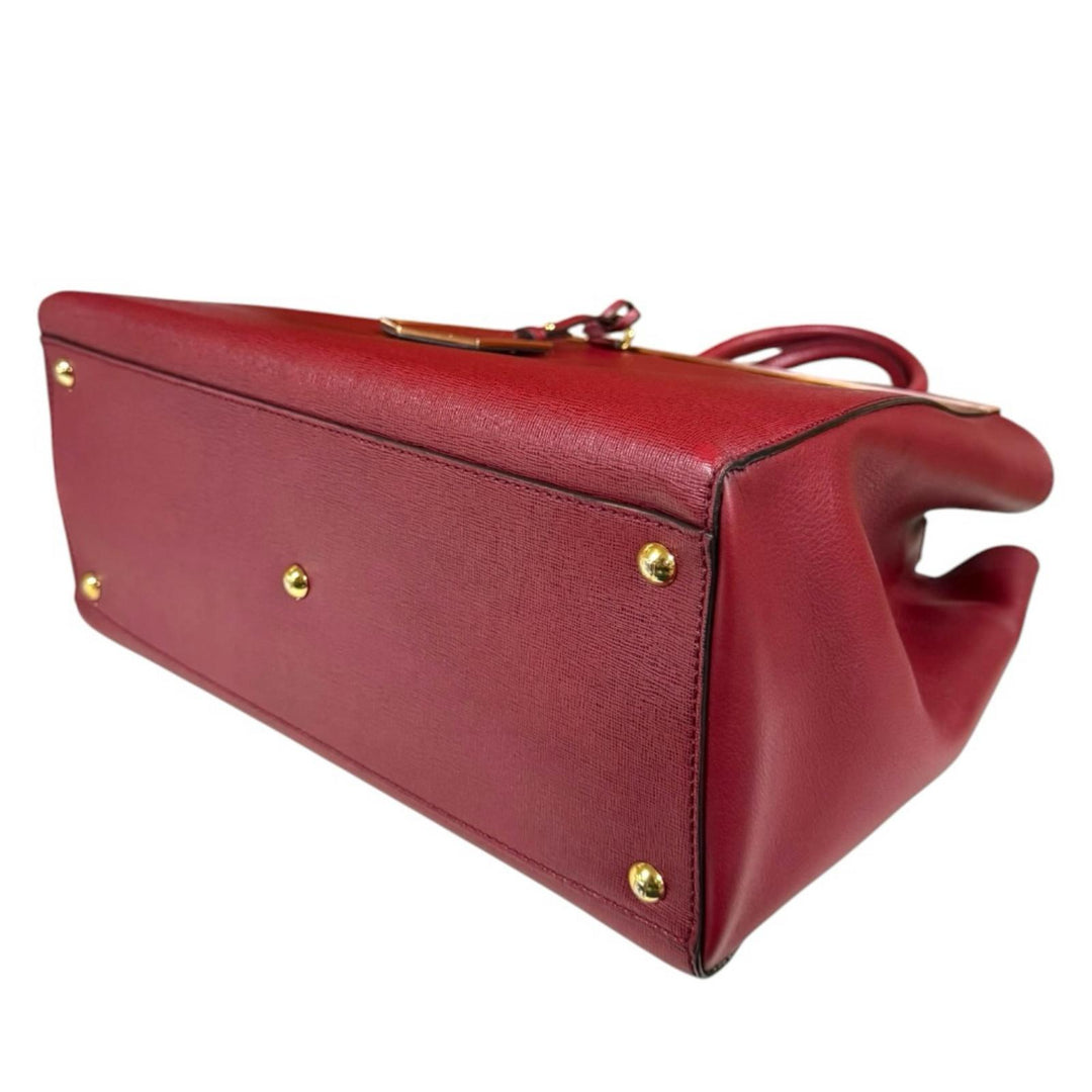 FENDI フェンディ トゥージュール ショルダーバッグ レザー レッド