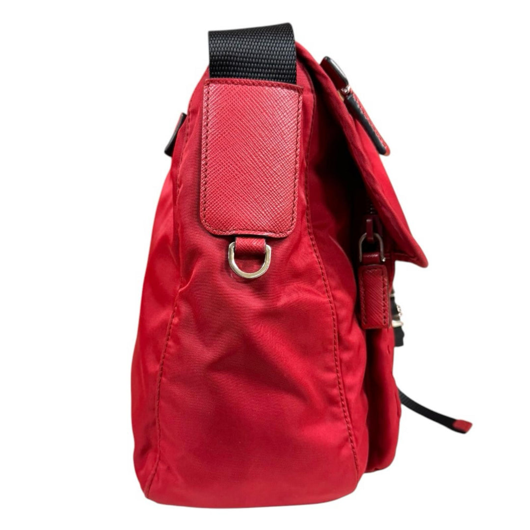 PRADA プラダ ショルダーバッグ ナイロン レッド ユニセックス 中古