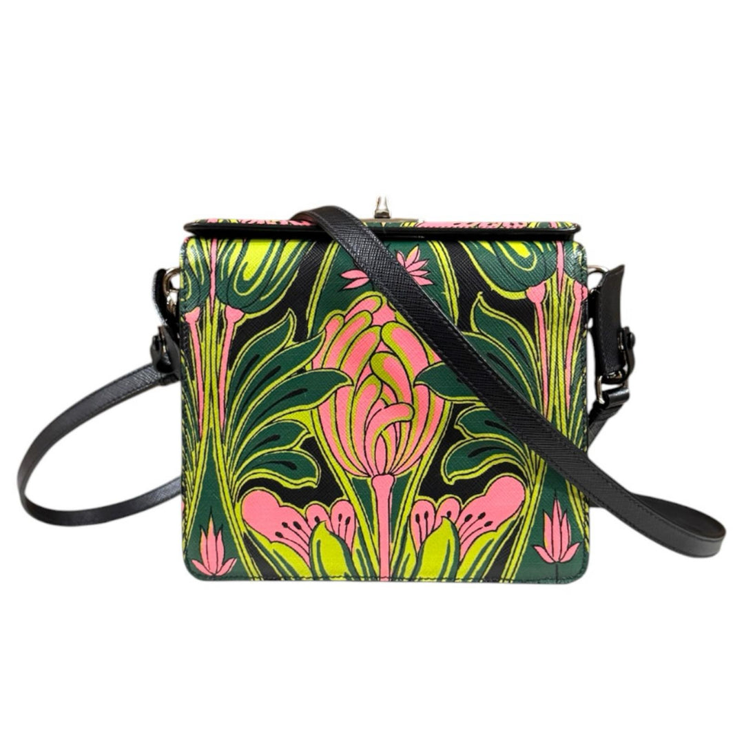PRADA プラダ ショルダーバッグ レザー グリーン レディース 中古