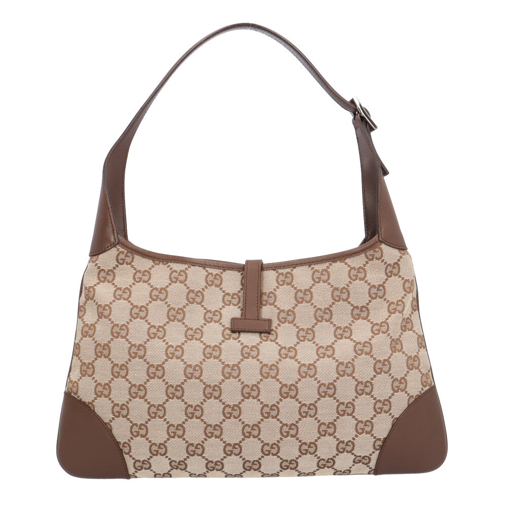 GUCCI グッチ ジャッキー ハンドバッグ GGキャンバス ベージュ