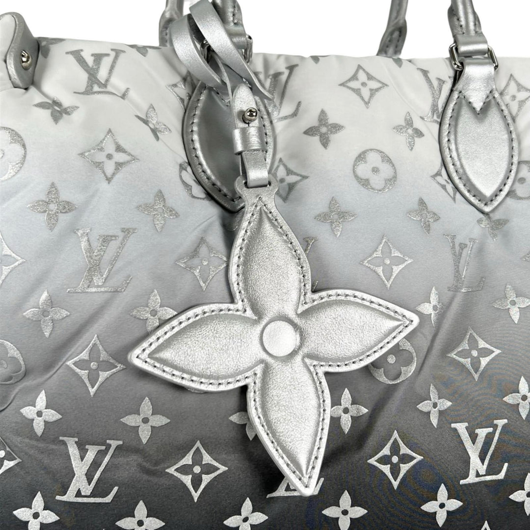 LOUIS VUITTON LV SKI On the Go MM Monogram Nylon Shoulder Bag Gray