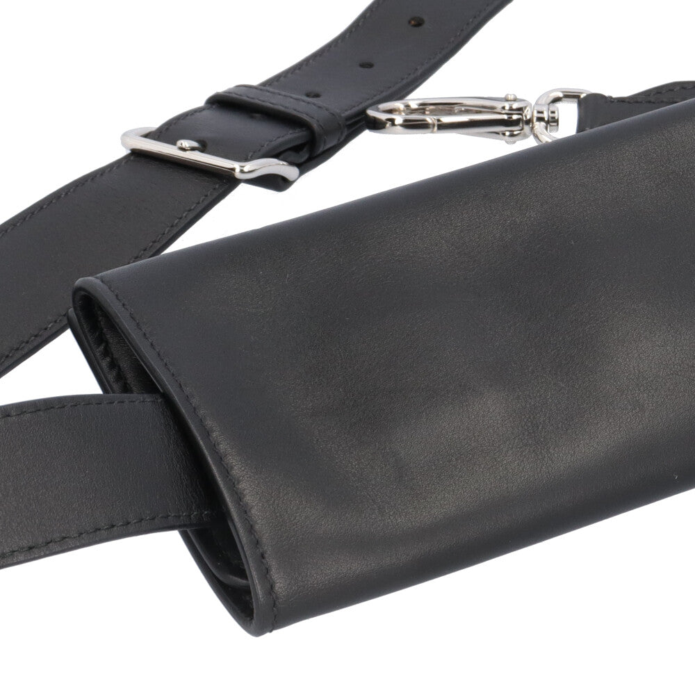 【、】PRADA プラダ サフィアーノトライアングル レザー【中古】 PRADA プラダ トライアングルWショルダーバッグ サフィアーノ
