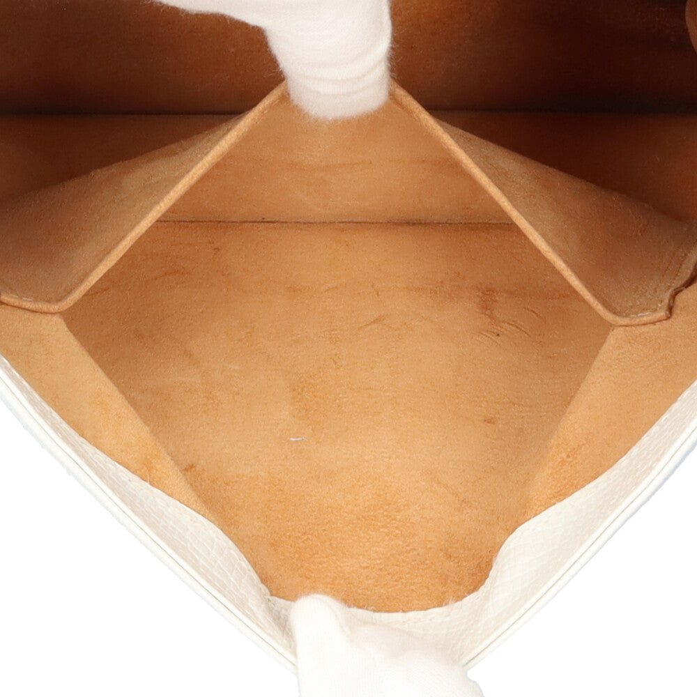 LOEWE ロエベ バルセロナ ハンドバッグ レザー ホワイト レディース