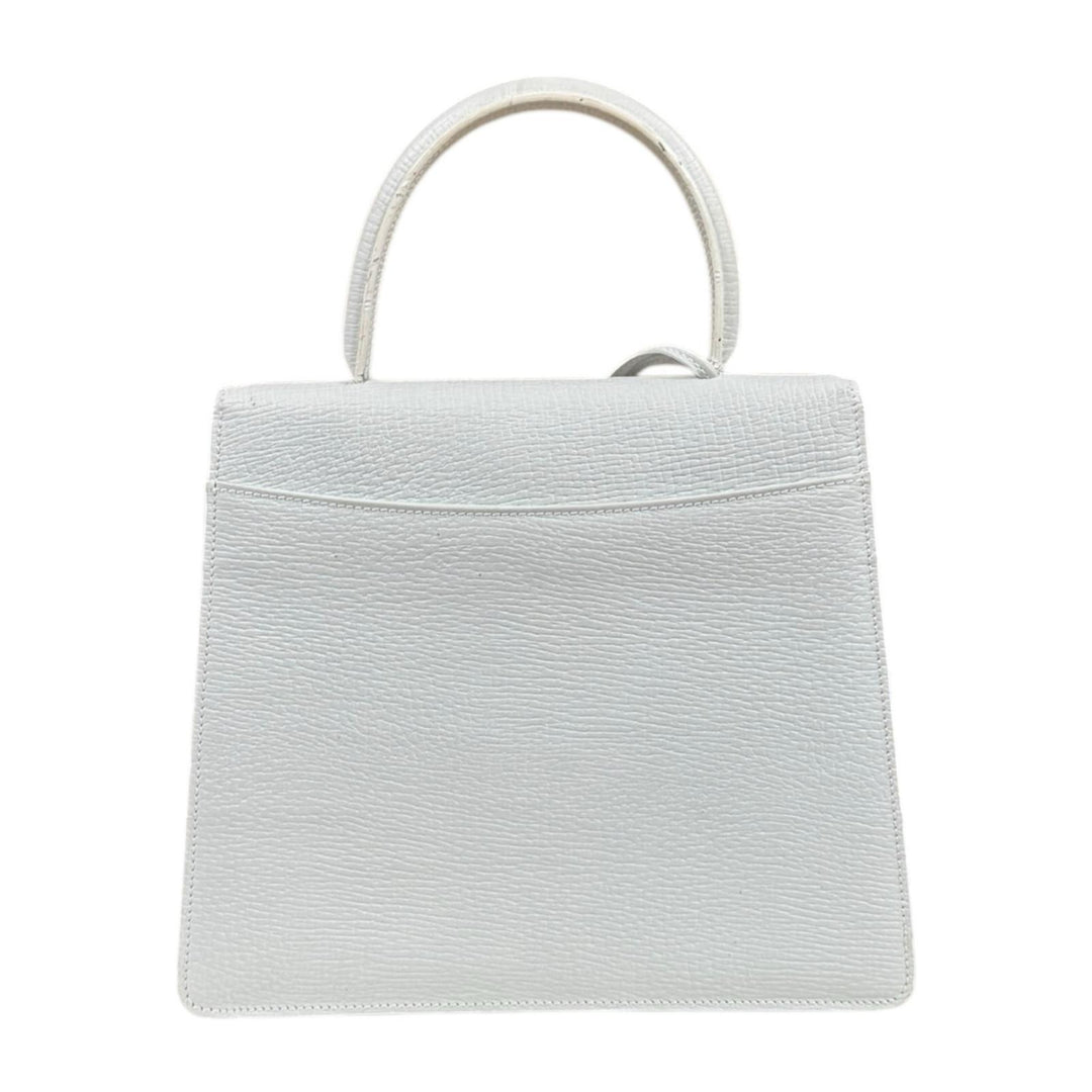 【極美品】LOEWE ホワイトレザー ハンドバッグ　タグ付き LOEWE ロエベ バルセロナ ハンドバッグ レザー ホワイト レディース