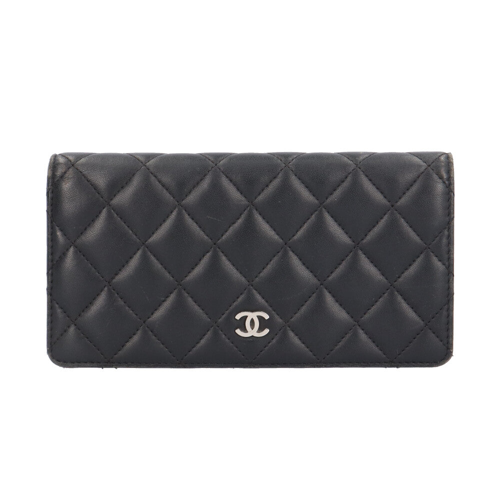 中古美品正規品シャネル　マトラッセ　タイムレス クラシック　長財布　ラムスキン CHANEL シャネル タイムレスクラシック ロング フラップ ウォレット