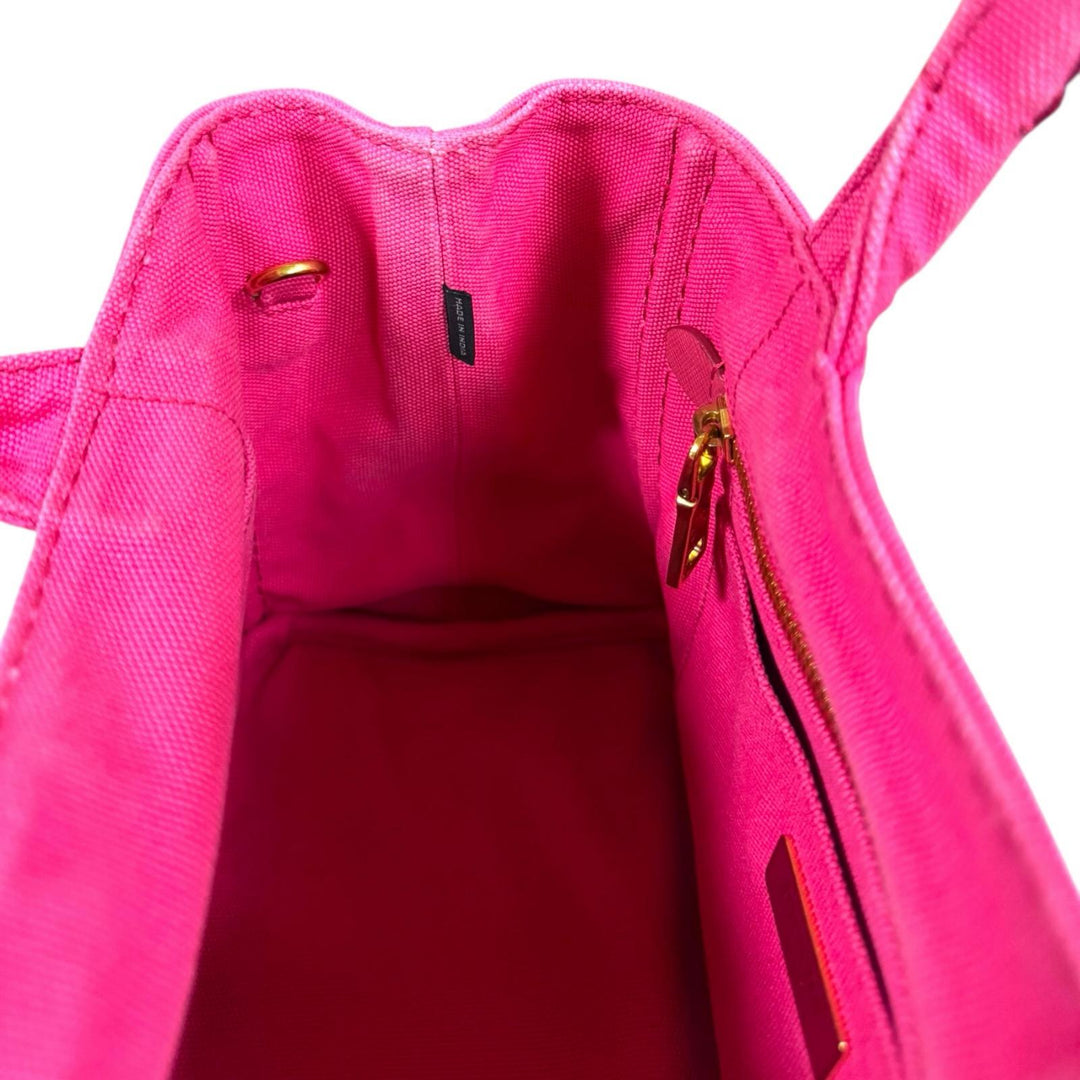 PRADA プラダ カナパトートSS ショルダーバッグ キャンバス ピンク