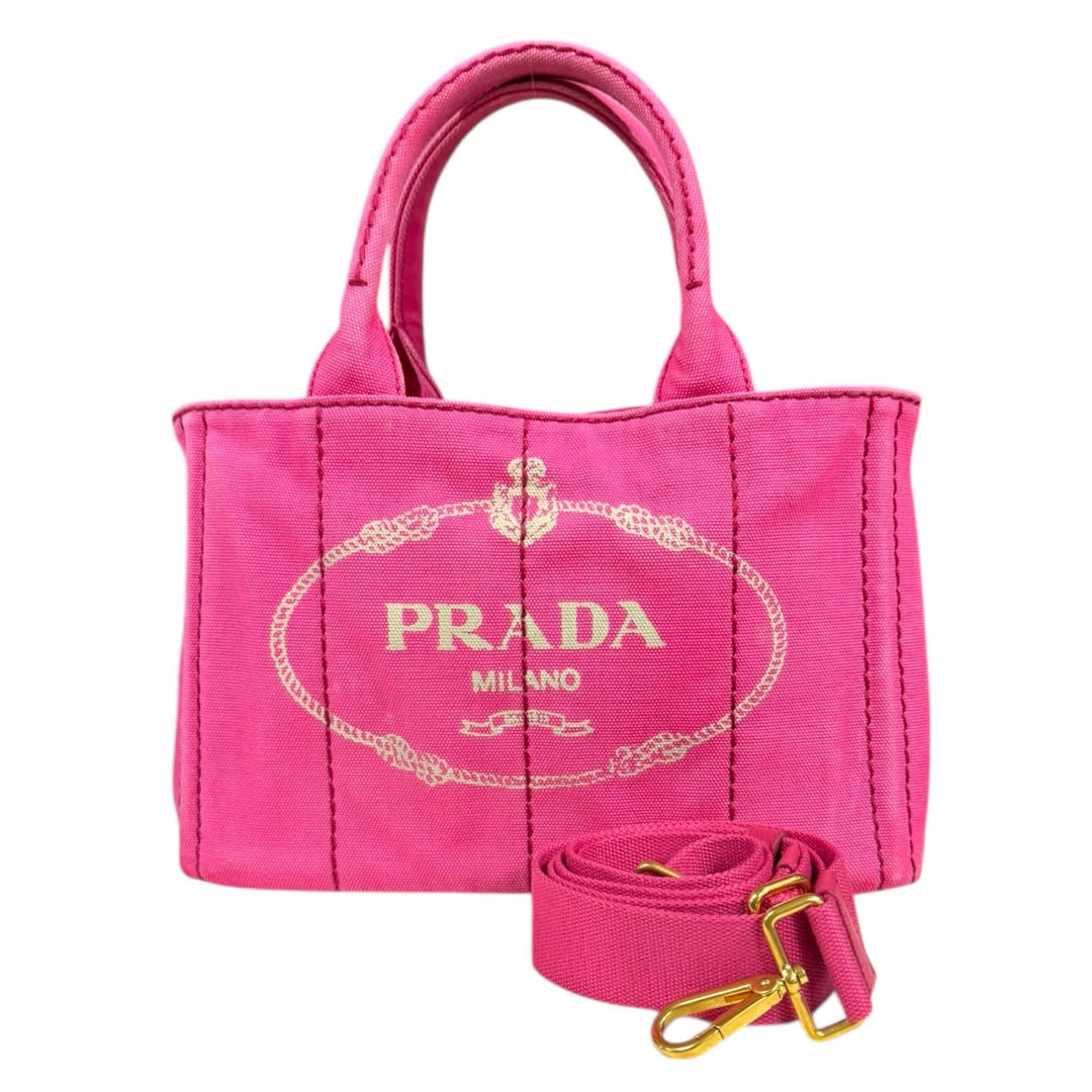 【限定お値下げ！！】PRADA ピンク ハンドバッグ　カナパS PRADA プラダ カナパトートSS ショルダーバッグ キャンバス ピンク