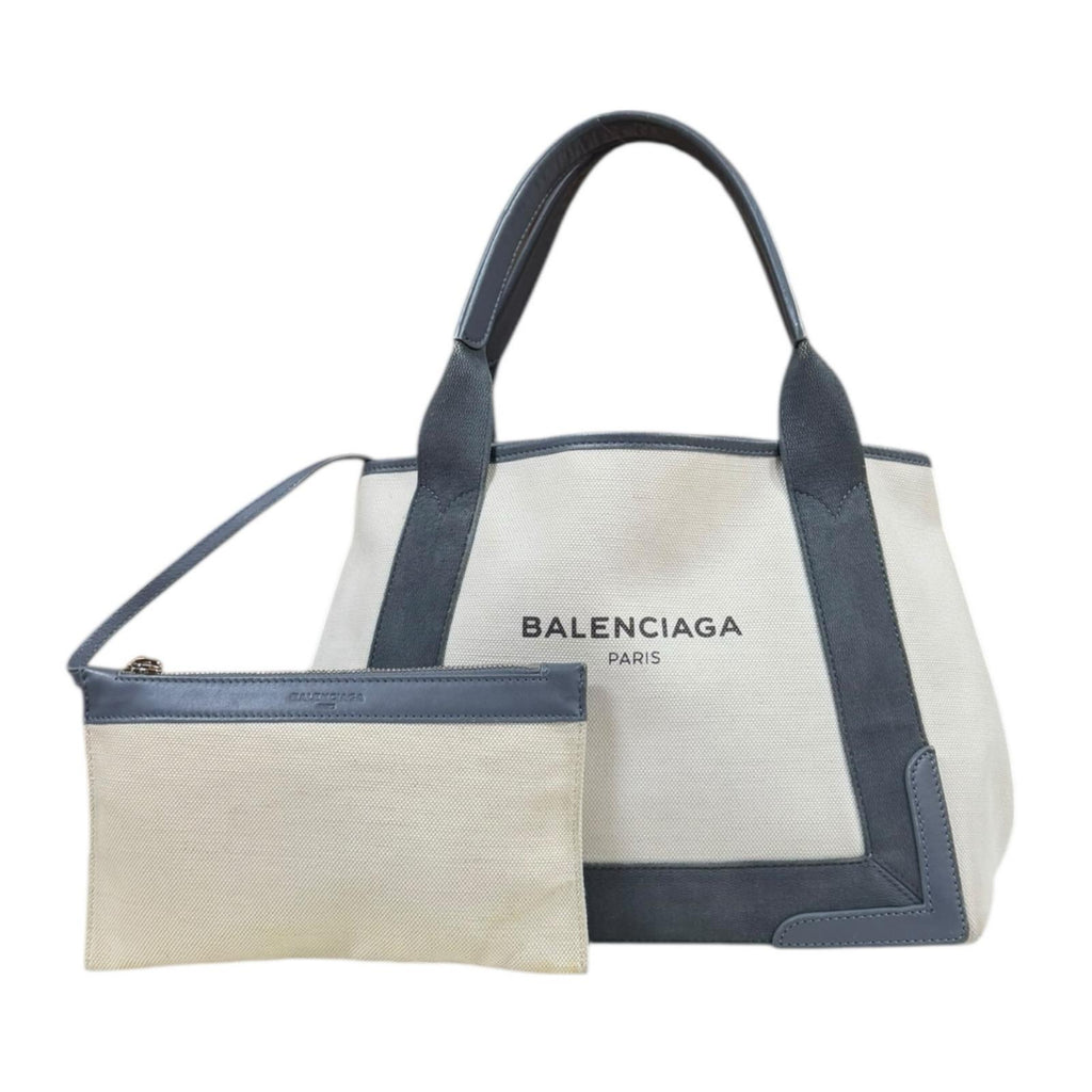 BALENCIAGA バレンシアガ ネイビーカバス トートバッグ キャンバス