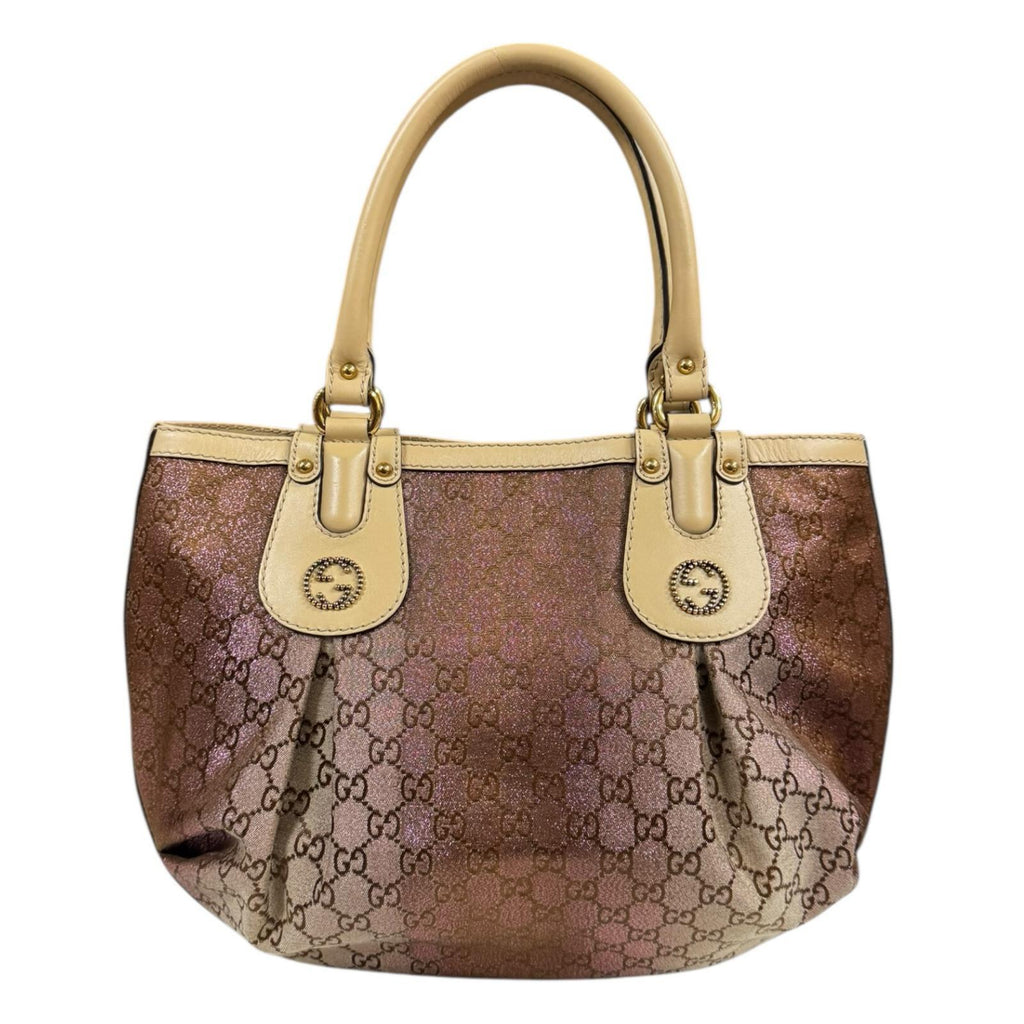GUCCI Gucci Scarlet Interlocking G GG Canvas Handbag GG Canvas