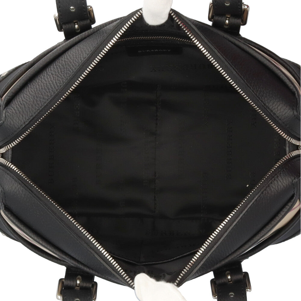 【未使用】バーバリー ブラックレーベル キャンバス ハンドバッグ ノバチェック 未使用】バーバリー ブラックレーベル キャンバス ハンドバッグ ノバ