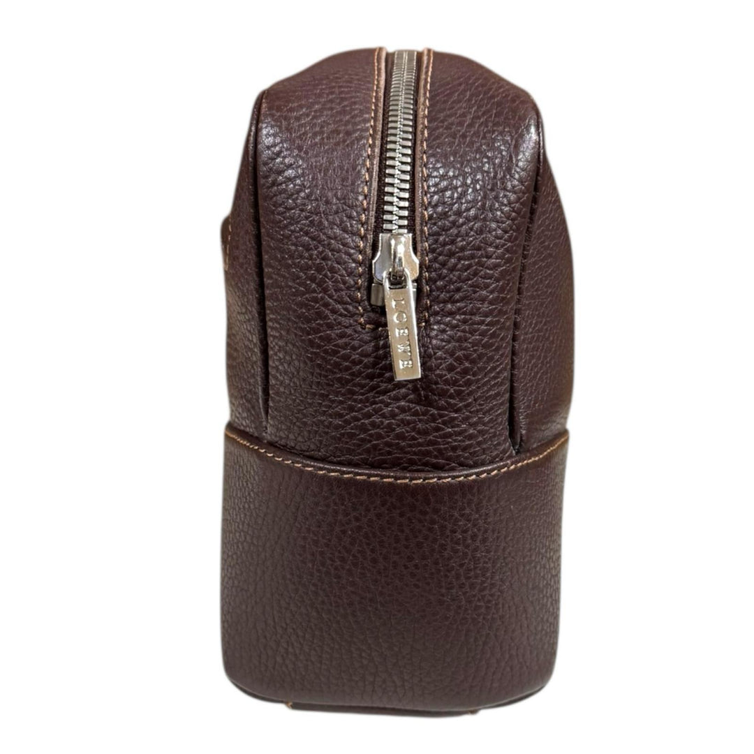 LOEWE ロエベ クラッチバッグ レザー ブラウン レディース 中古