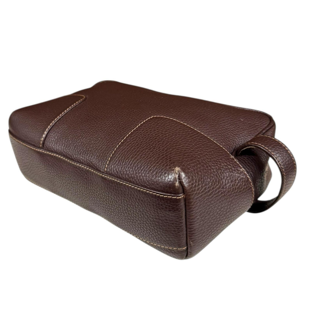 LOEWE ロエベ クラッチバッグ レザー ブラウン レディース 中古