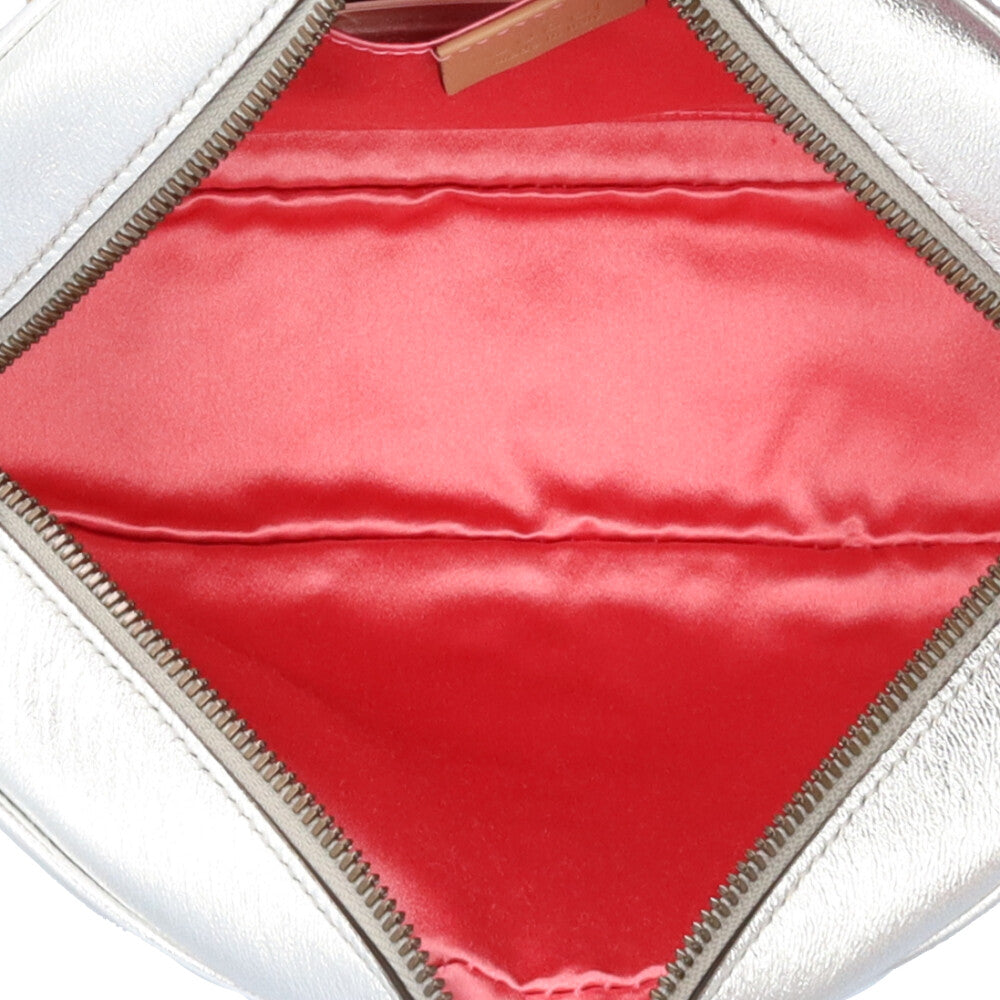 GUCCI グッチ GGマーモント ショルダーバッグ レザー シルバー