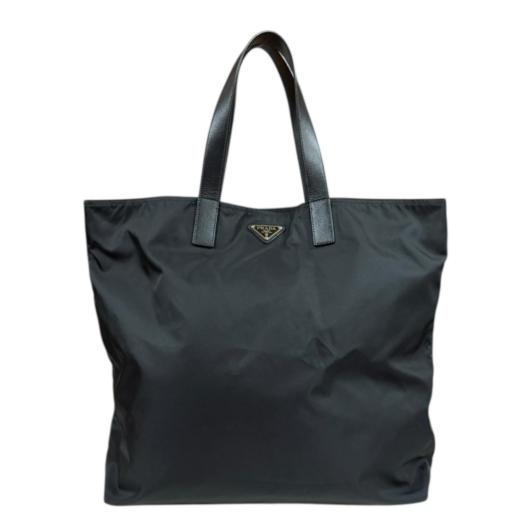 【人気のナイロン素材！】PRADA トートバッグ ブラック PRADA プラダ トートバッグ ナイロン ブラック ユニセックス 中古