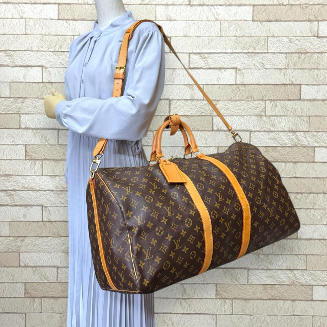LOUIS VUITTON ルイヴィトン キーポル55バンドリエール モノグラム