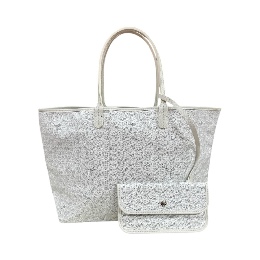 ゴヤール　サンルイpm ホワイト　未使用 GOYARD ゴヤール サンルイPM トートバッグ PVCコーティングキャンバス