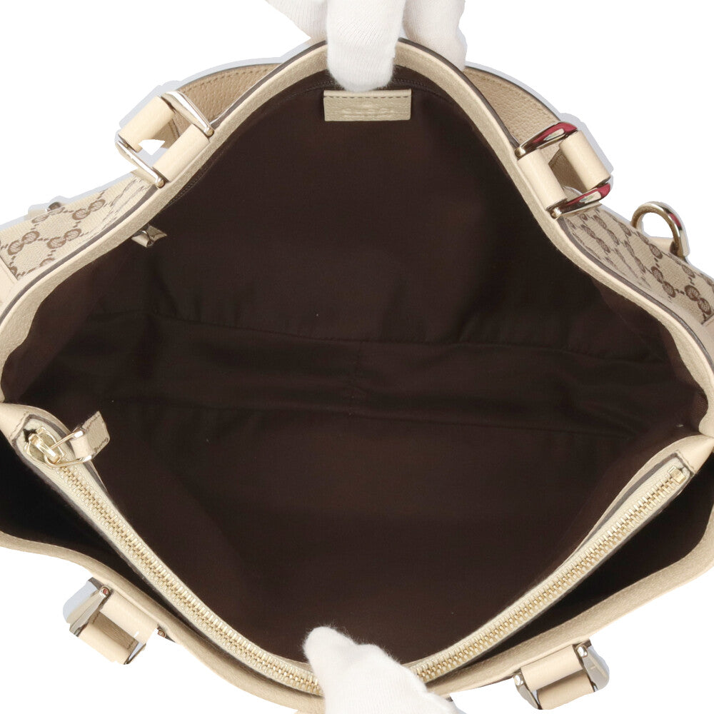 GUCCI グッチ アビー トートバッグ GGキャンバス ベージュ レディース