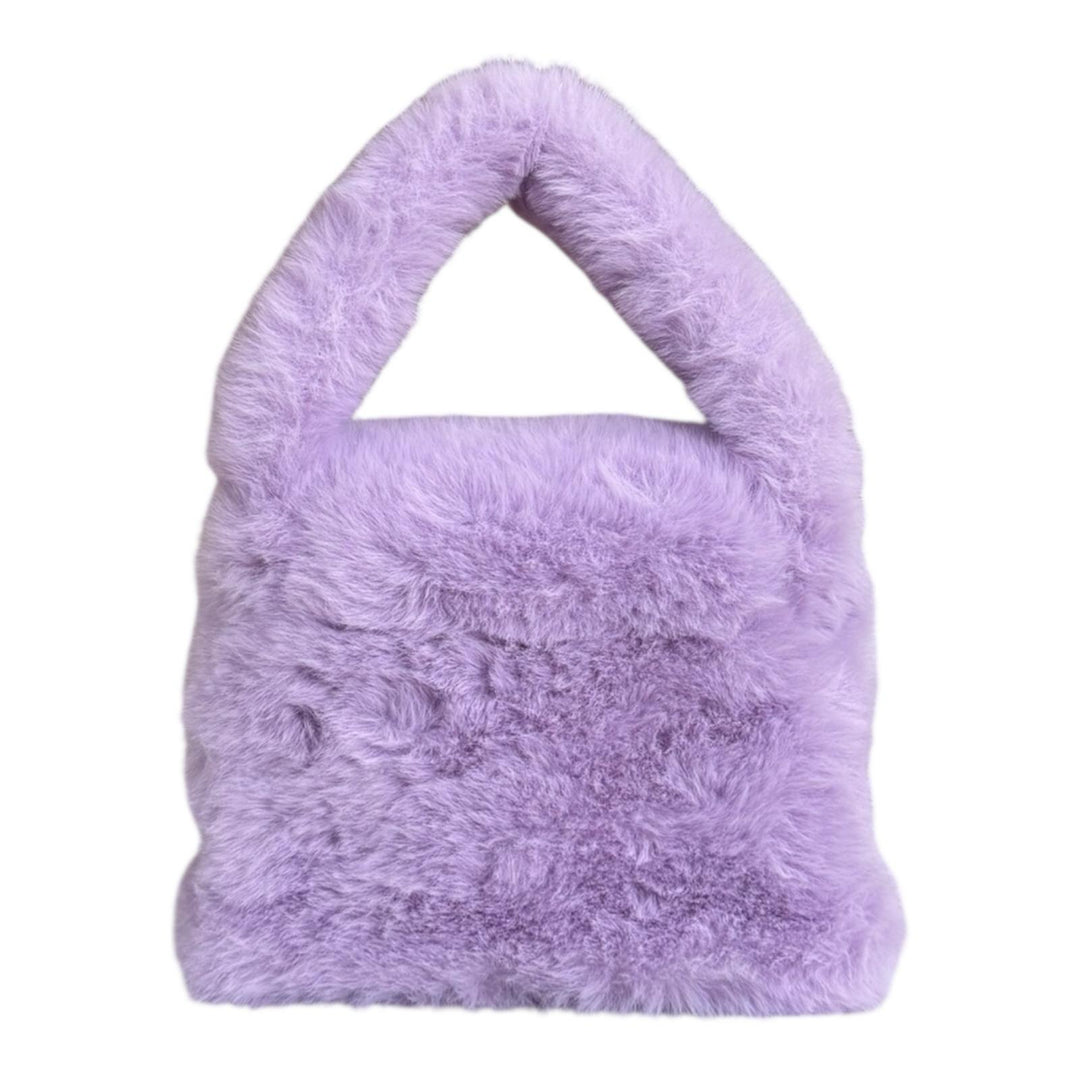 Blumarine ブルマリン ファーバッグ ハンドバッグ ポリエステル