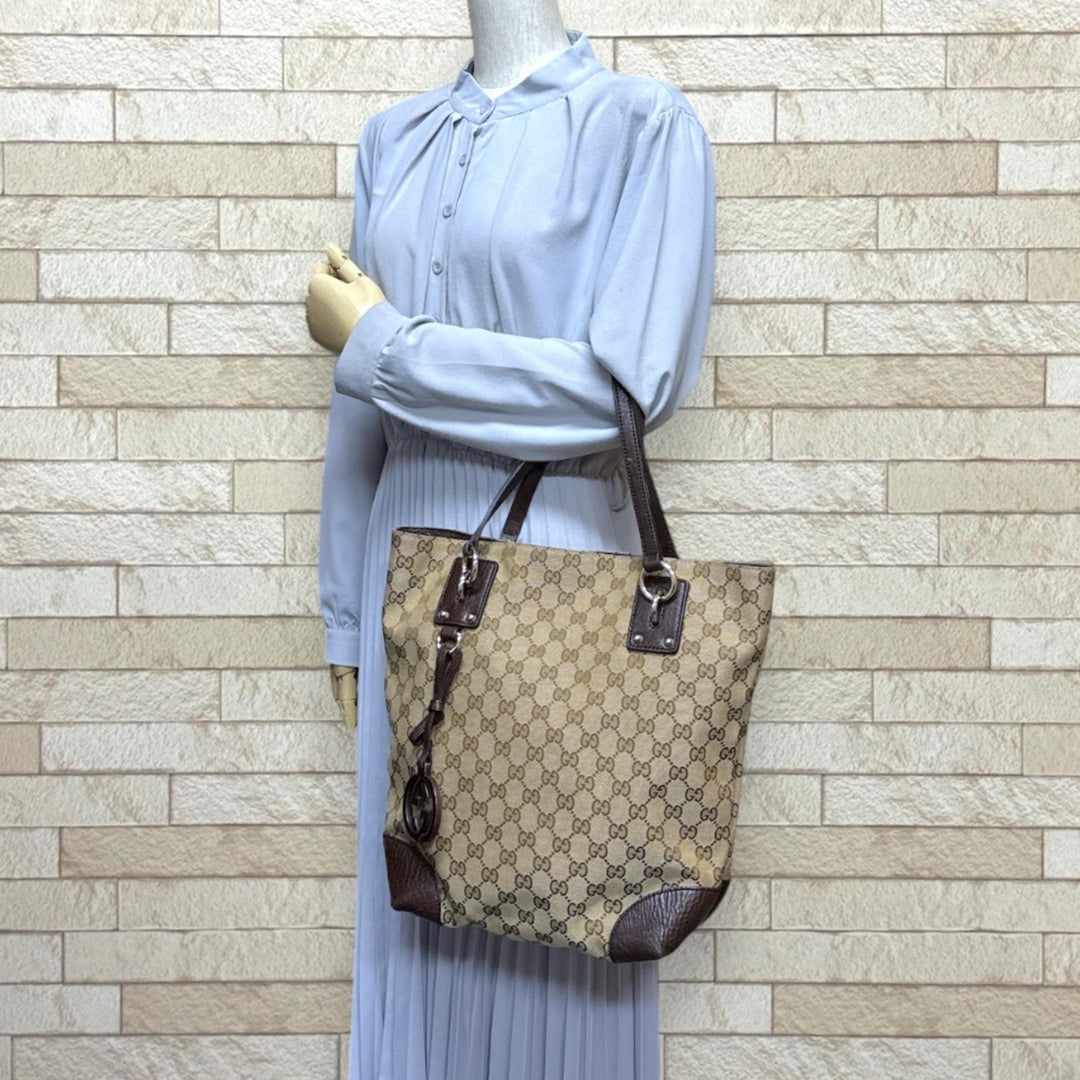 GUCCI グッチ GGキャンバス トートバッグ GGキャンバス ブラウン