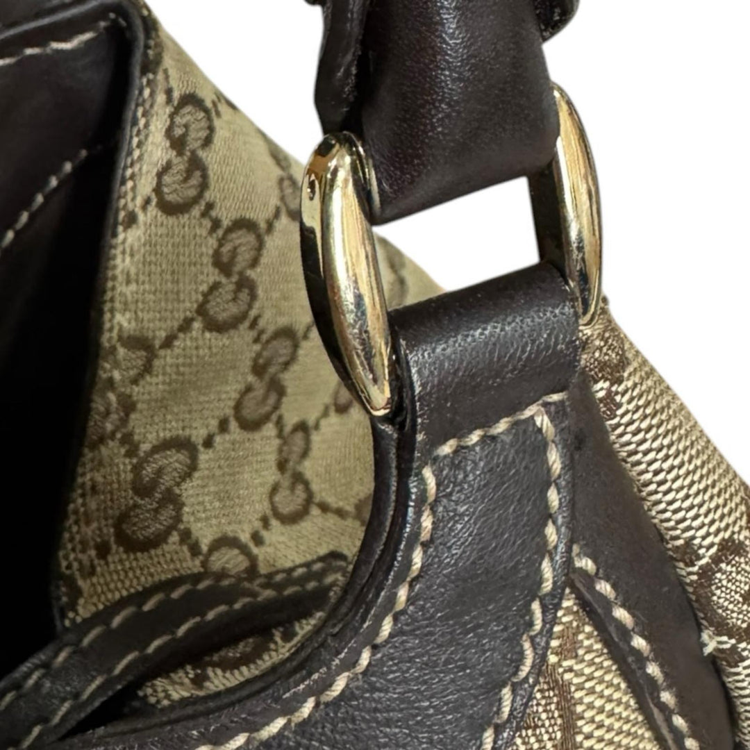 GUCCI グッチ アビー トートバッグ GGキャンバス ブラウン レディース