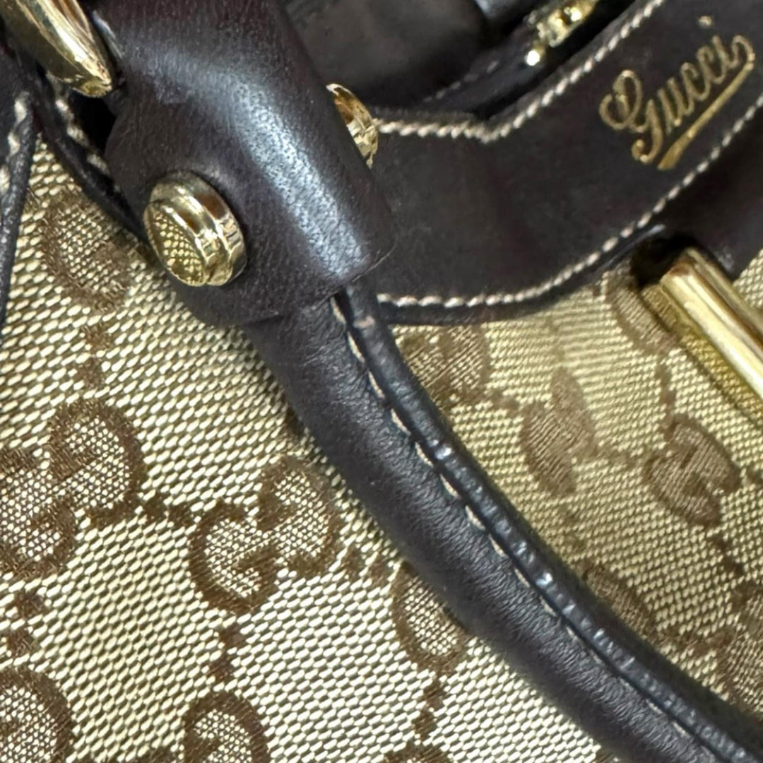 GUCCI グッチ アビー トートバッグ GGキャンバス ブラウン レディース