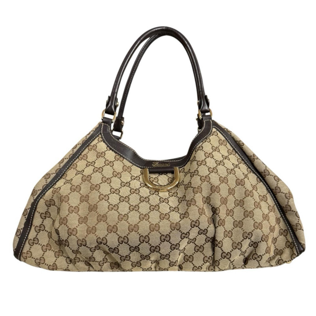 GUCCI グッチ アビー トートバッグ GGキャンバス ブラウン レディース