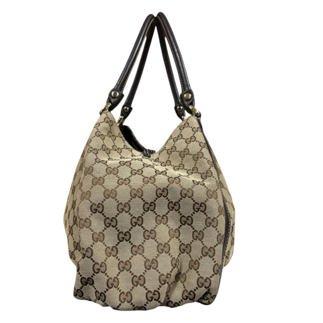 GUCCI グッチ アビー トートバッグ GGキャンバス ブラウン レディース