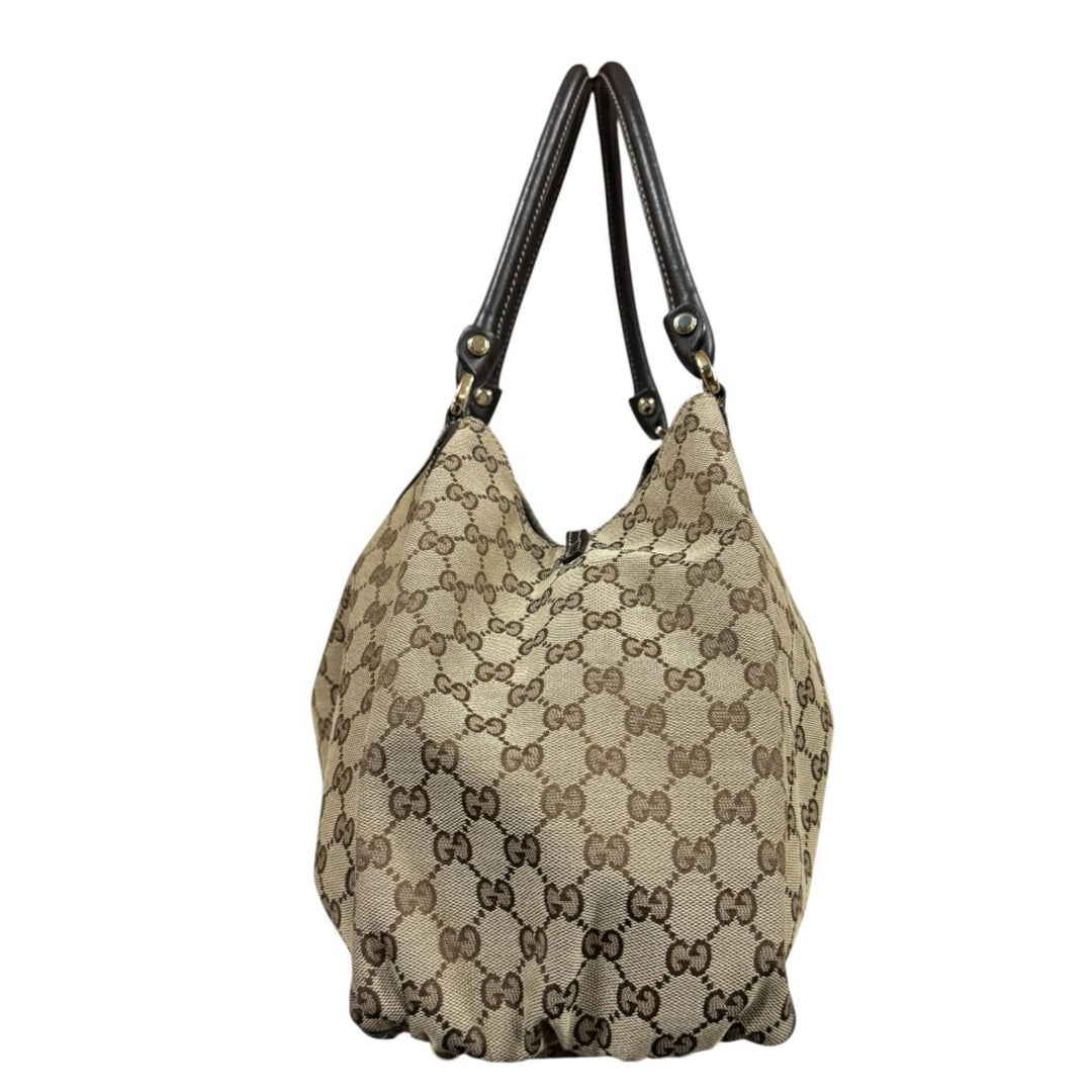 GUCCI グッチ アビー トートバッグ GGキャンバス ブラウン レディース