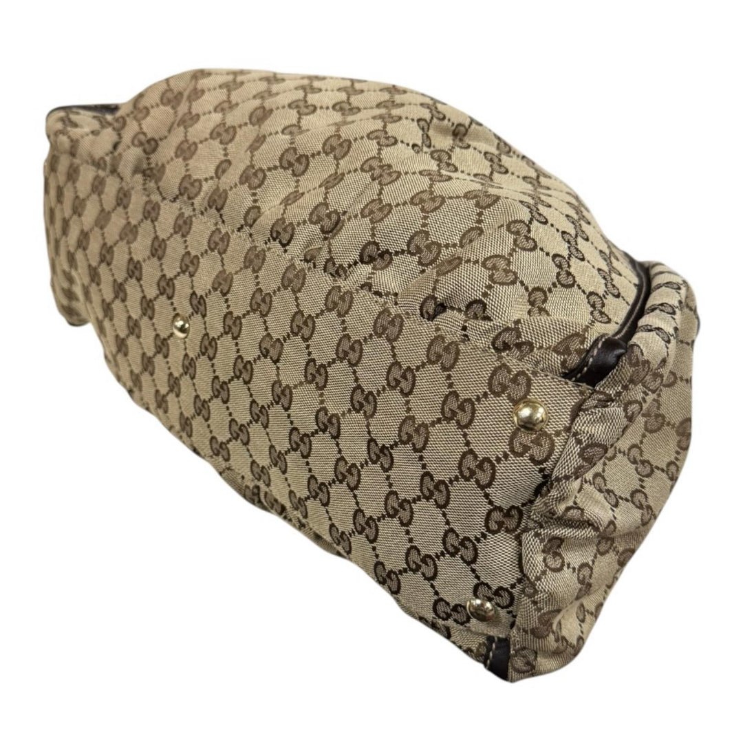 GUCCI グッチ アビー トートバッグ GGキャンバス ブラウン レディース
