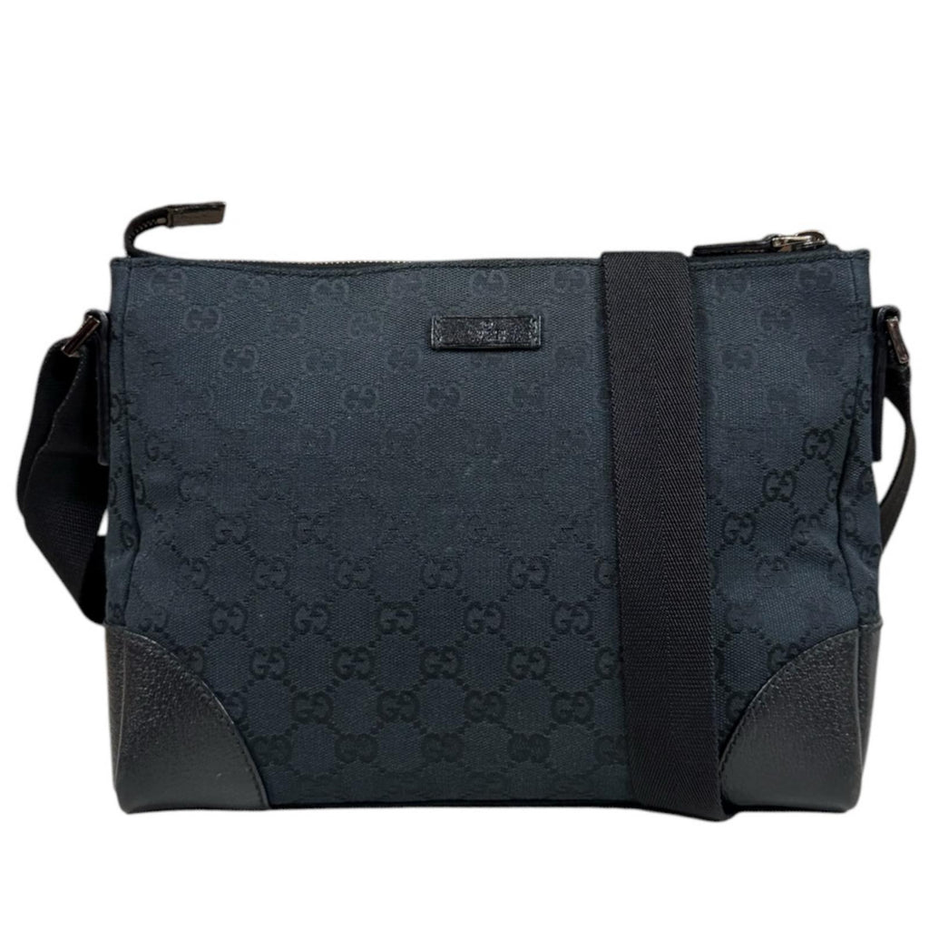 GUCCI グッチ GGキャンバス ショルダーバッグ GGキャンバス ブラック