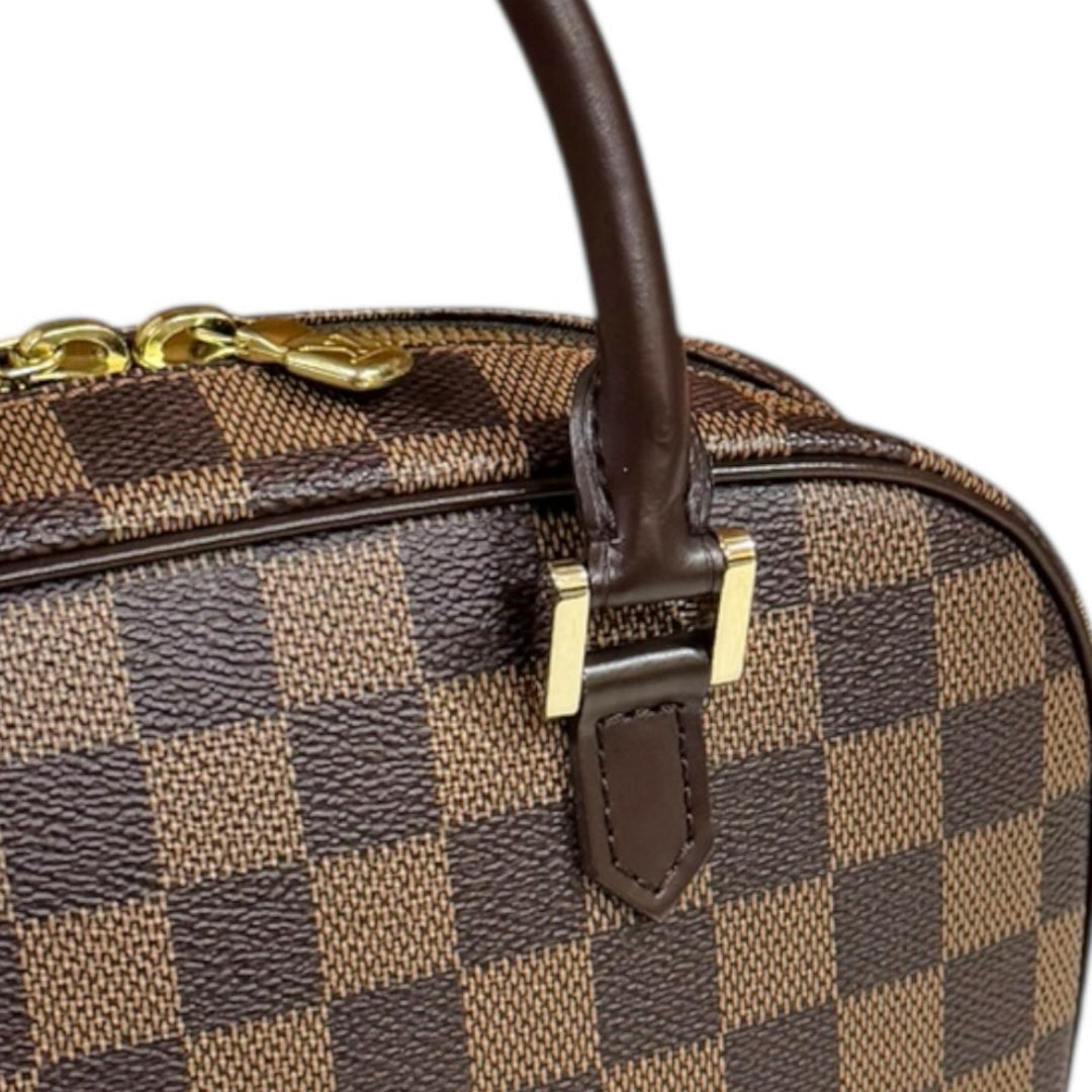 特別価格、イギリスバ―ミンガムで作られたビンテ−ジ、美品シンプル、ダ−クブラウン LOUIS VUITTON ルイヴィトン サリアミニ ダミエ ハンドバッグ ダミエ