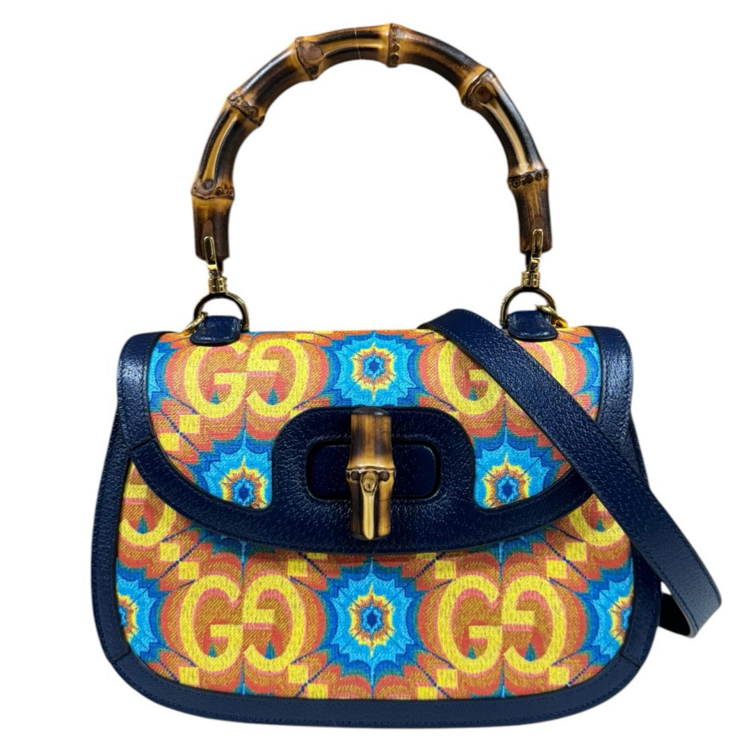 GUCCI マルチカラースモールGGフローラルバンブーパドロック Gucci Multicolor Small GG Flora Bamboo Padlock Bag – Runway Catalog