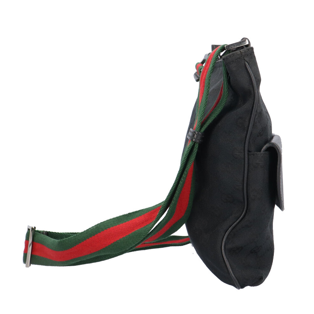 グッチ　GGキャンバスショルダーバッグ　リサイクルショップ宮崎屋住吉店 23.11.20F GUCCI グッチ GGキャンバス ショルダーバッグ GGキャンバス ブラック
