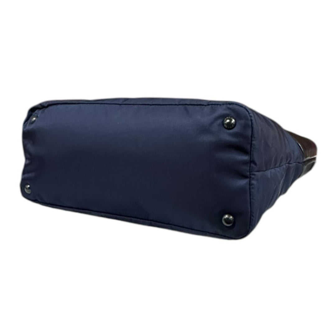 PRADA プラダ トートバッグ ナイロン ネイビー レディース 中古