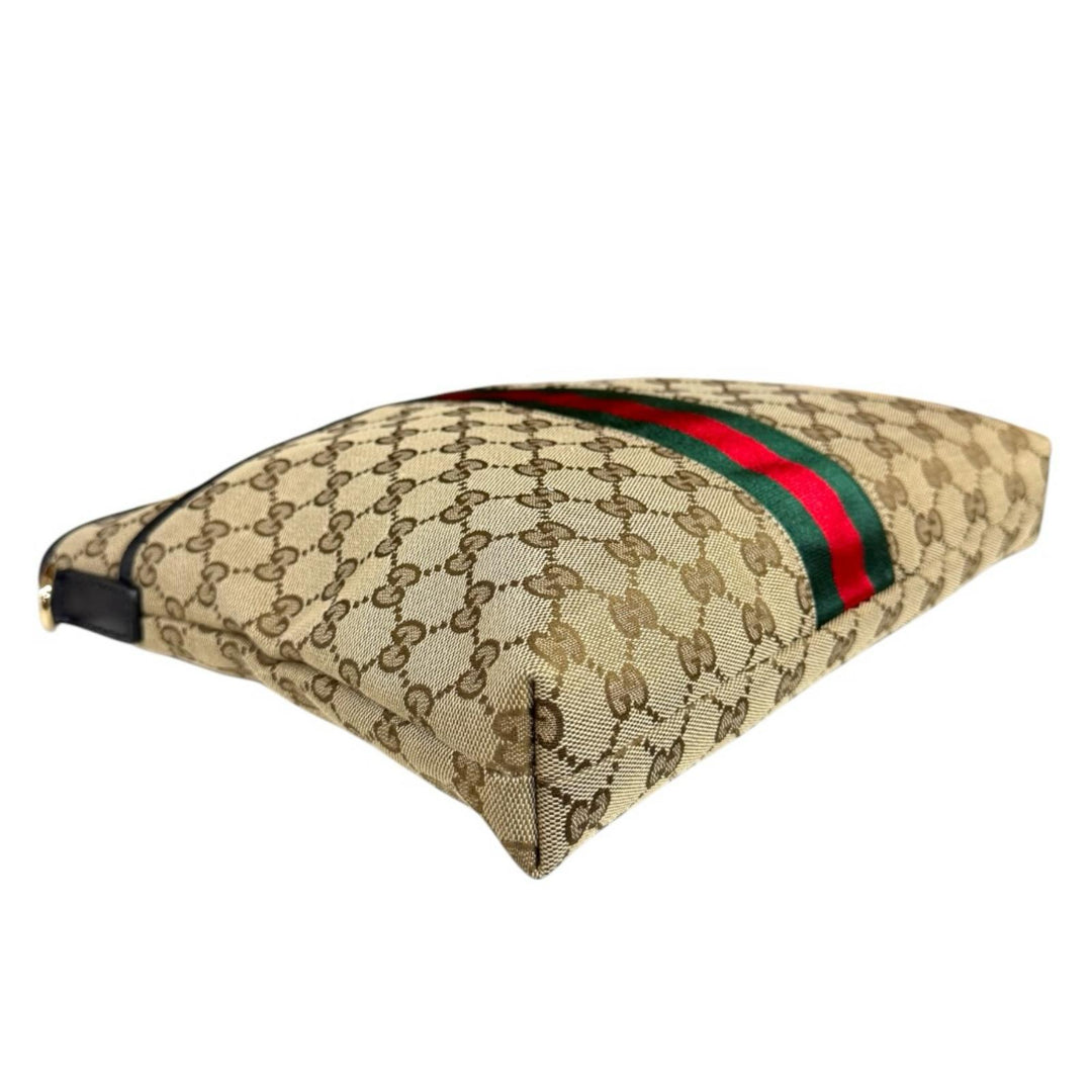 GUCCI グッチ シェリー ショルダーバッグ GGキャンバス ブラウン
