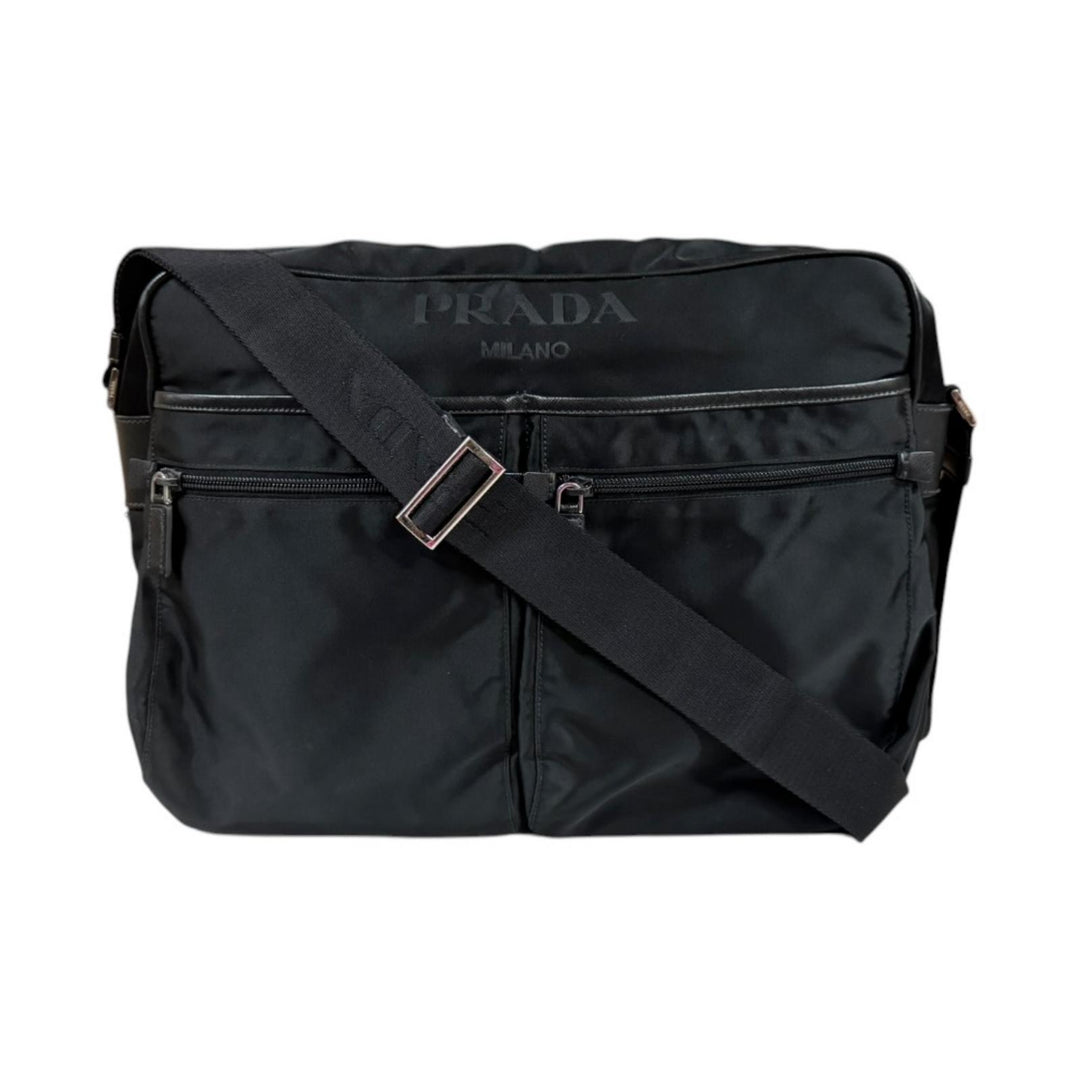 PRADA プラダ ショルダーバッグ ナイロン ブラック メンズ 中古 