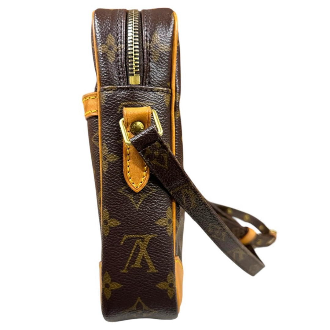 LOUIS VUITTON Danube Monogram Shoulder Bag Monogram Canvas Brown