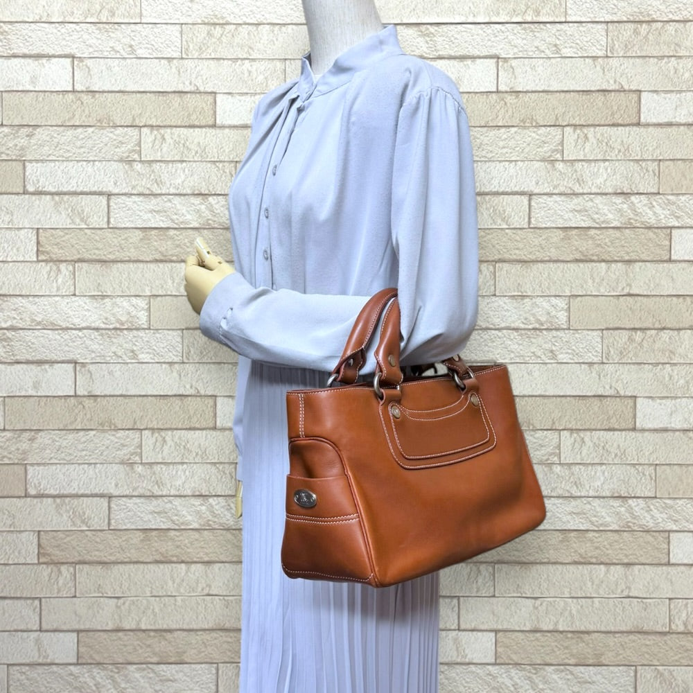 セリーヌ　ブギーバッグ　ブラウン CELINE セリーヌ ブギーバッグ ハンドバッグ レザー ブラウン
