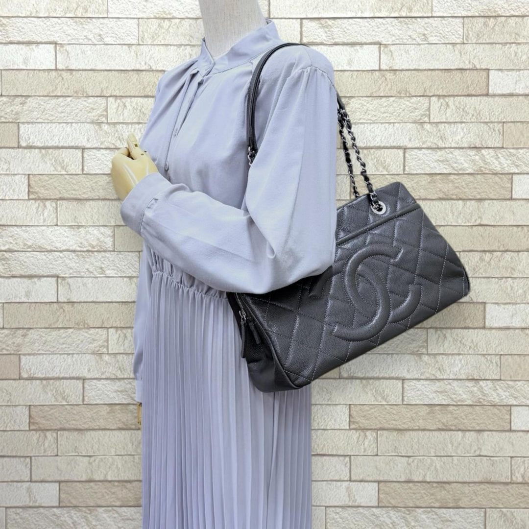 CHANEL シャネル ココマーク マトラッセ ショルダーバッグ キャビア