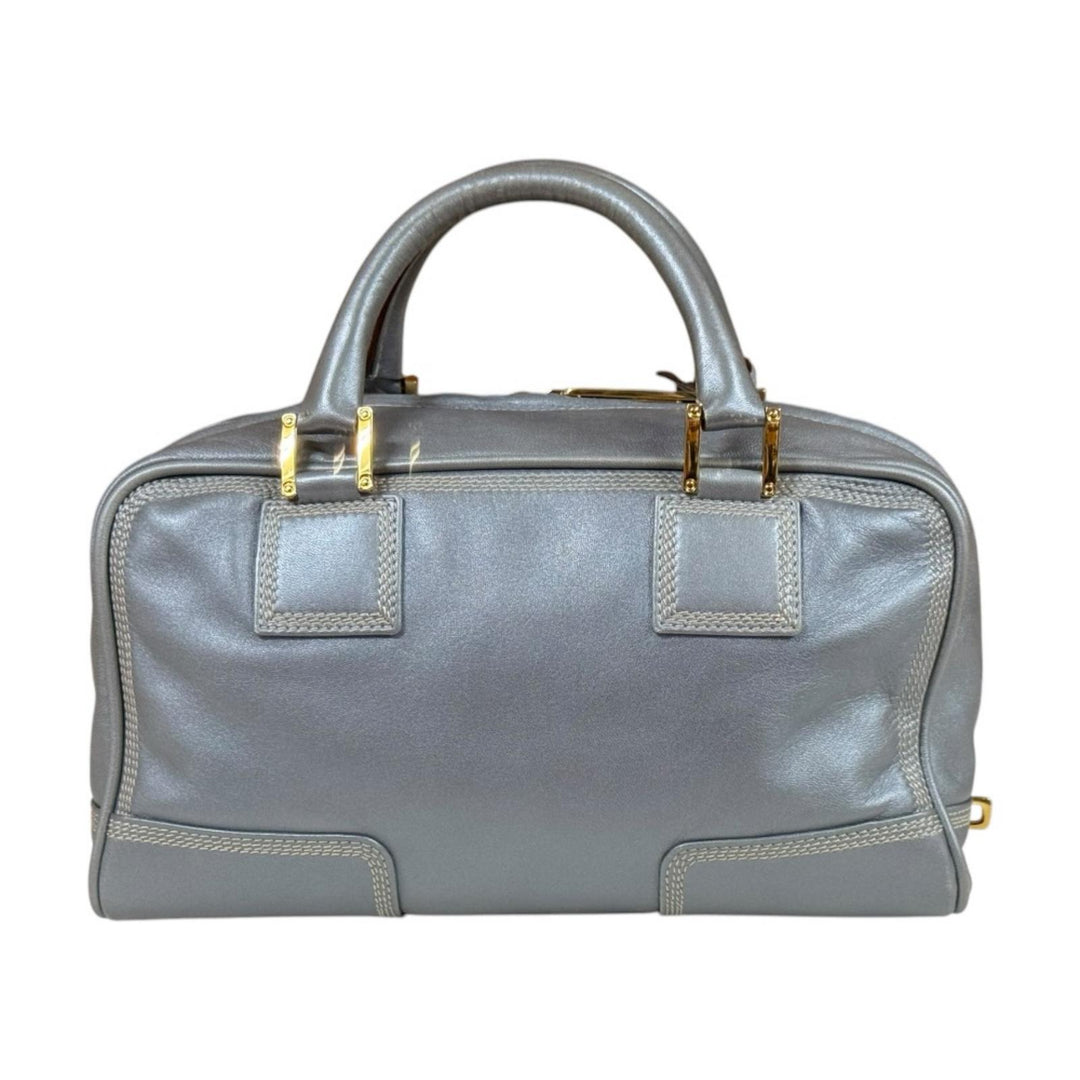 LOEWE ロエベ アマソナ28 アナグラムロゴ ハンドバッグ レザー グレー