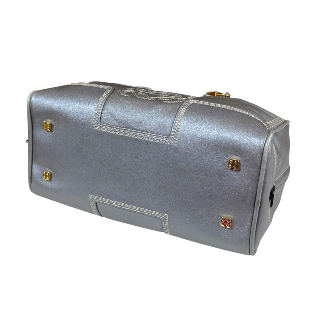 LOEWE ロエベ アマソナ28 アナグラムロゴ ハンドバッグ レザー グレー