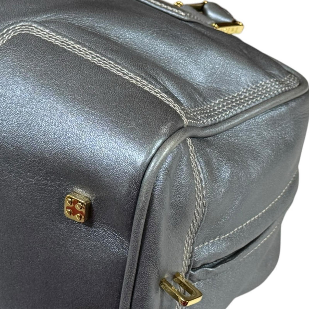LOEWE ロエベ アマソナ28 アナグラムロゴ ハンドバッグ レザー グレー