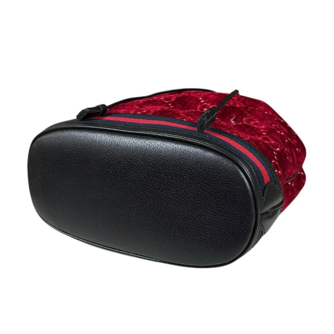 GUCCI グッチ GGベルベット ショルダーバッグ ベルベット レッド