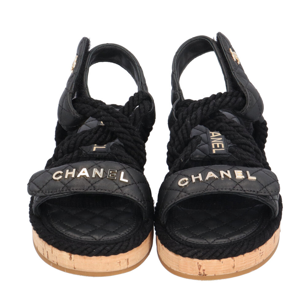 〖未使用〗CHANEL/シャネル ロープサンダル CHANEL シャネル フラットロープサンダル マトラッセ ココマーク