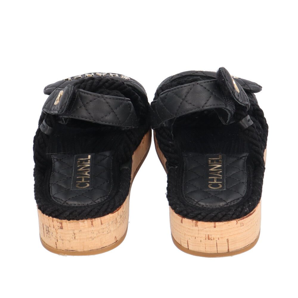 CHANEL シャネル フラットロープサンダル マトラッセ ココマーク