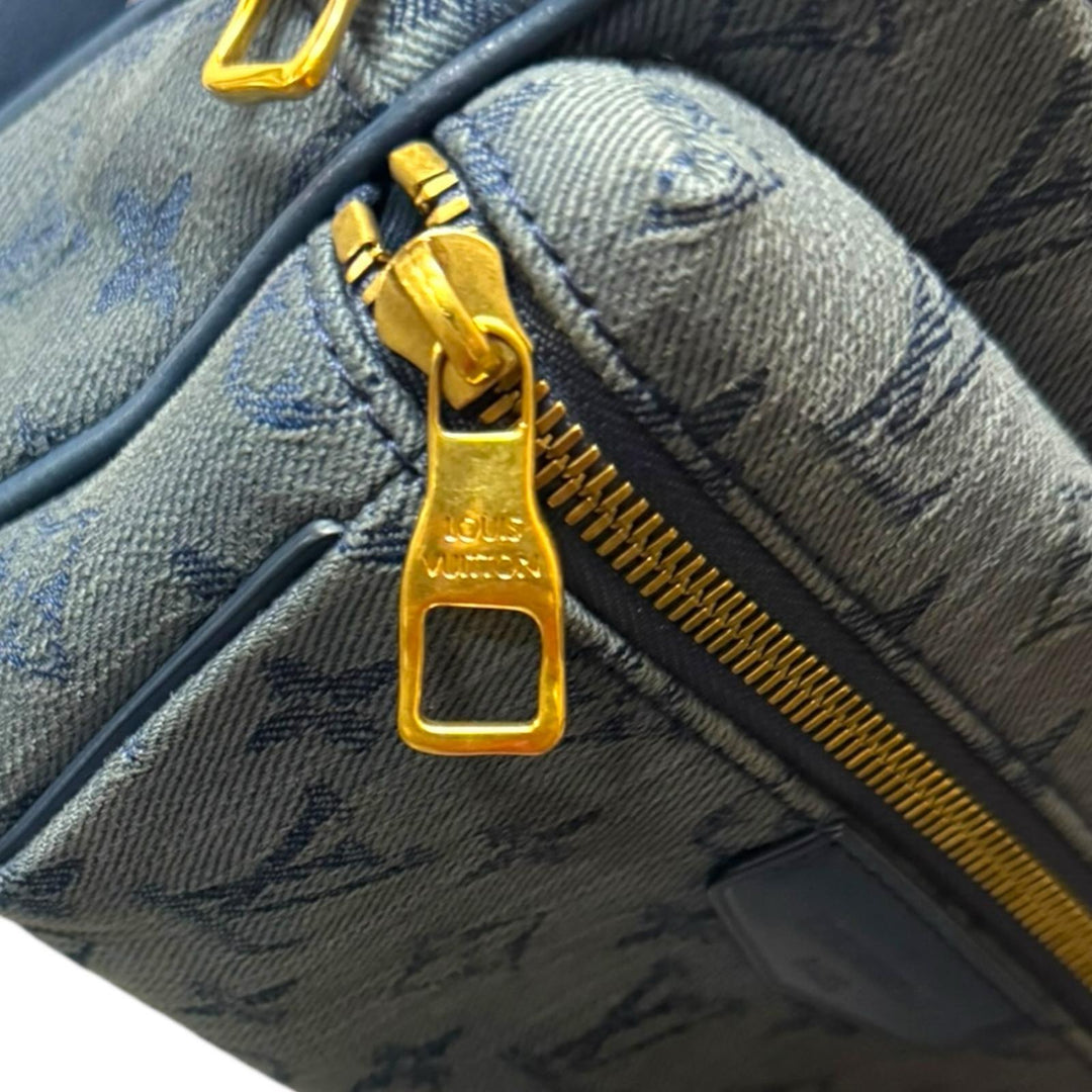 【美中古品！】ルイヴィトン モノグラム デニム バムバッグ ボディバック LOUIS VUITTON ルイヴィトン バムバッグ アウトドア モノグラム デニム