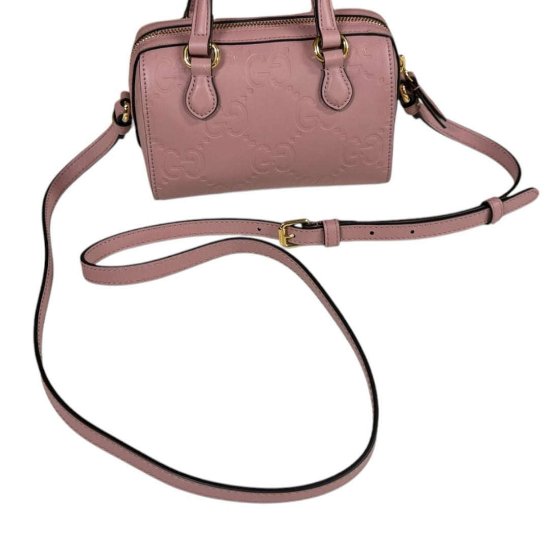 GUCCI グッチ GGスーパーミニバッグ ショルダーバッグ レザー ピンク