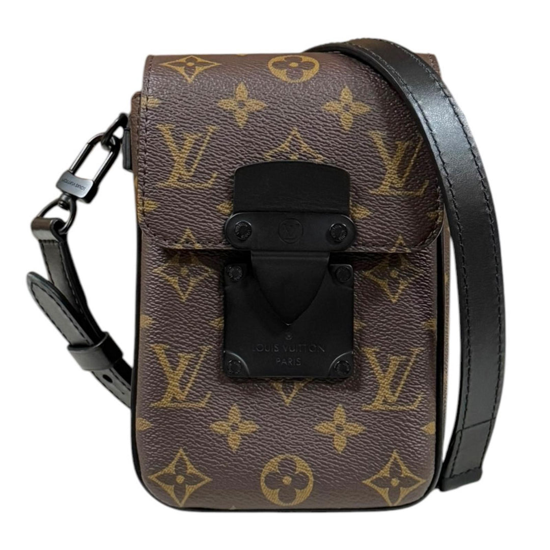 LOUIS VUITTON S Lock Vertical Wearable Wallet Monogram Macassar