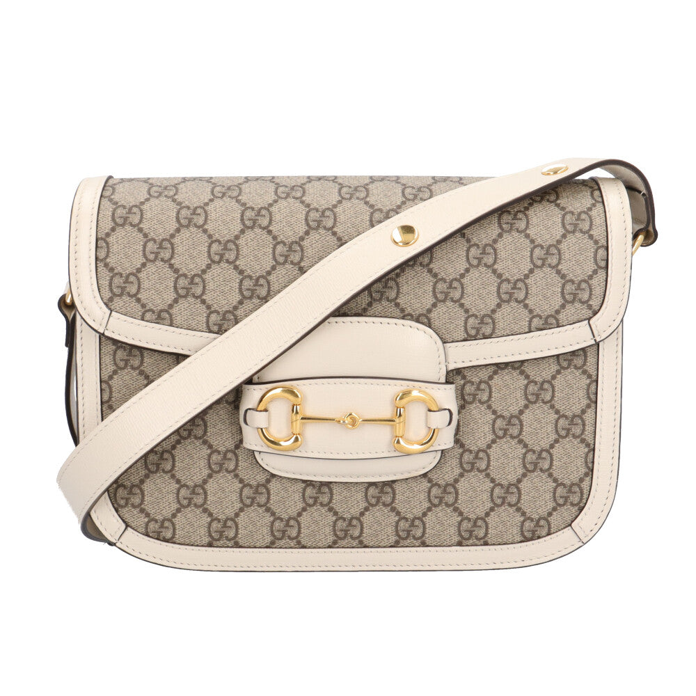 GUCCI Gucci Medium Horsebit 1955 Shoulder Bag GG Supreme Canvas